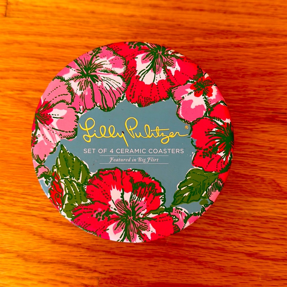 Lily Pulitzer set of 4 Ceramic Coasters